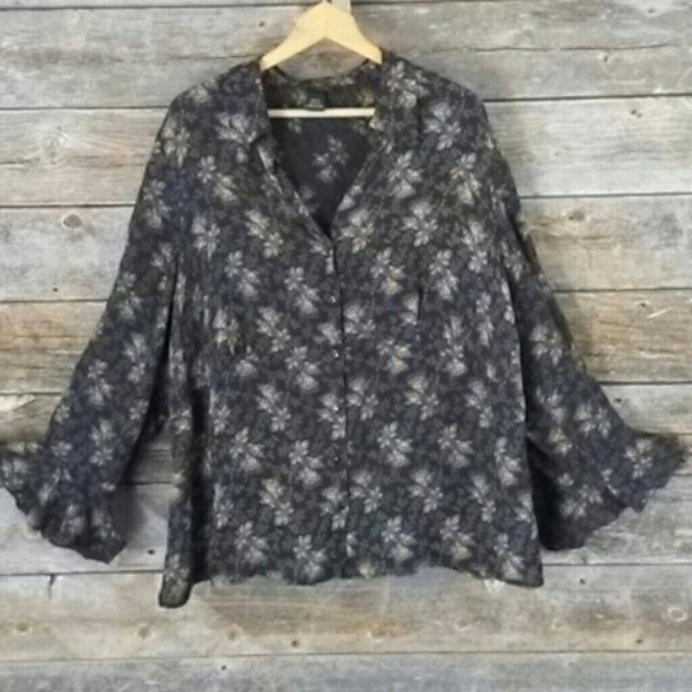 Lane Bryant 22/24 silk long sleeve shirt